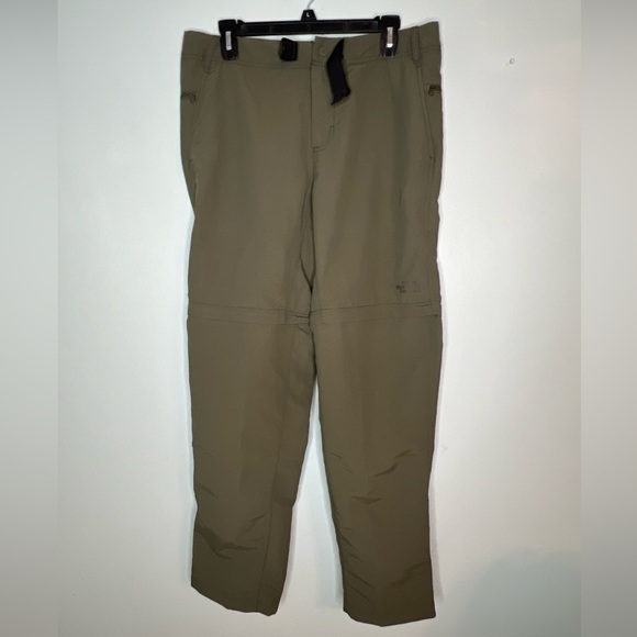 The North Face Green Convertible Hiking Outdoor Walking Pants Size 32 - Picture 2 of 16